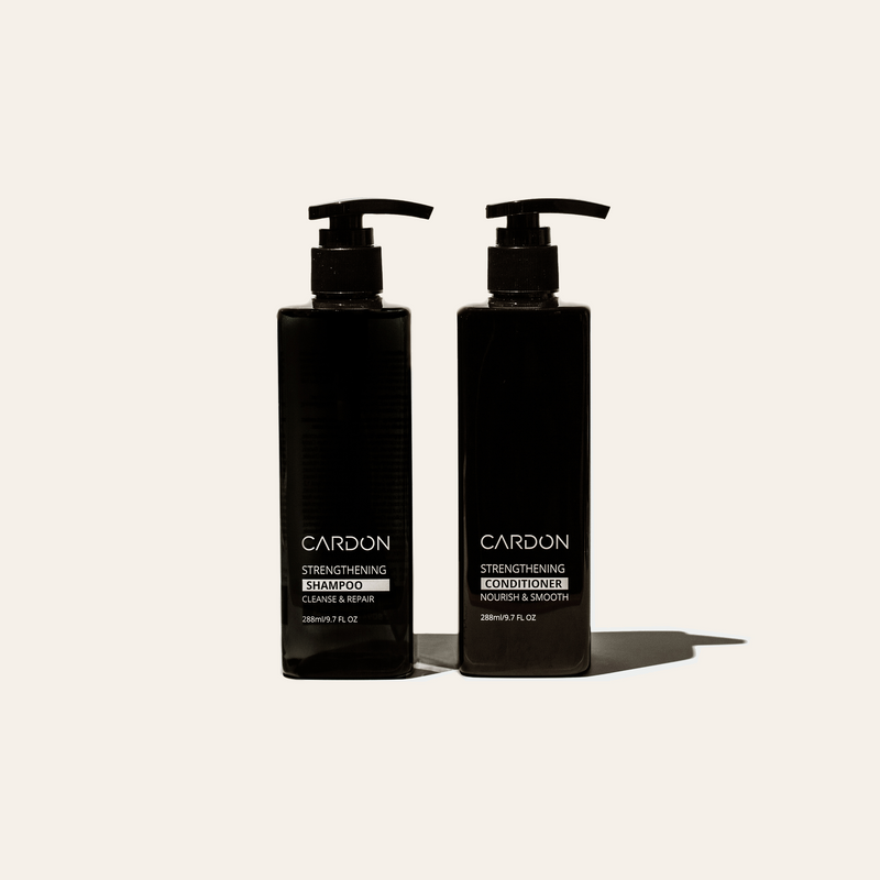 Cardon Haircare 2-Step System with Thickening + Strengthening Hair Shampoo and Conditioner