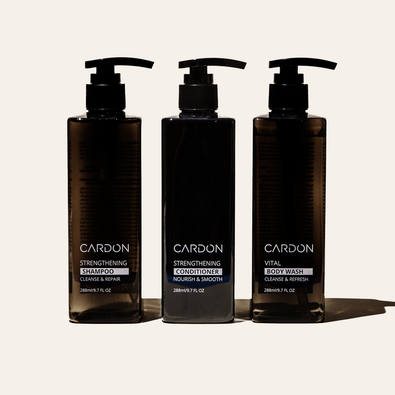 Cardon Skincare and Haircare presents the Hair + Body Set promotes thicker, stronger hair and acne-free skin for the ultimate shower routine.