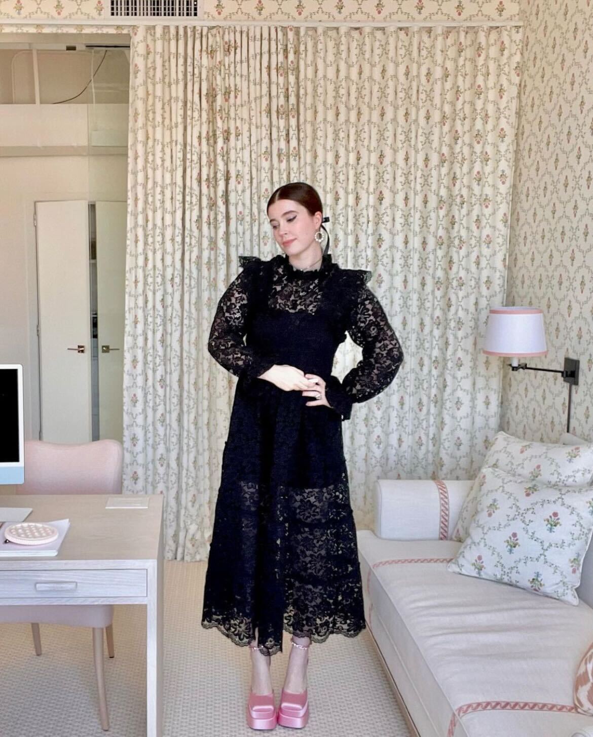 The Lace Ellie Nap Dress - Black Lace