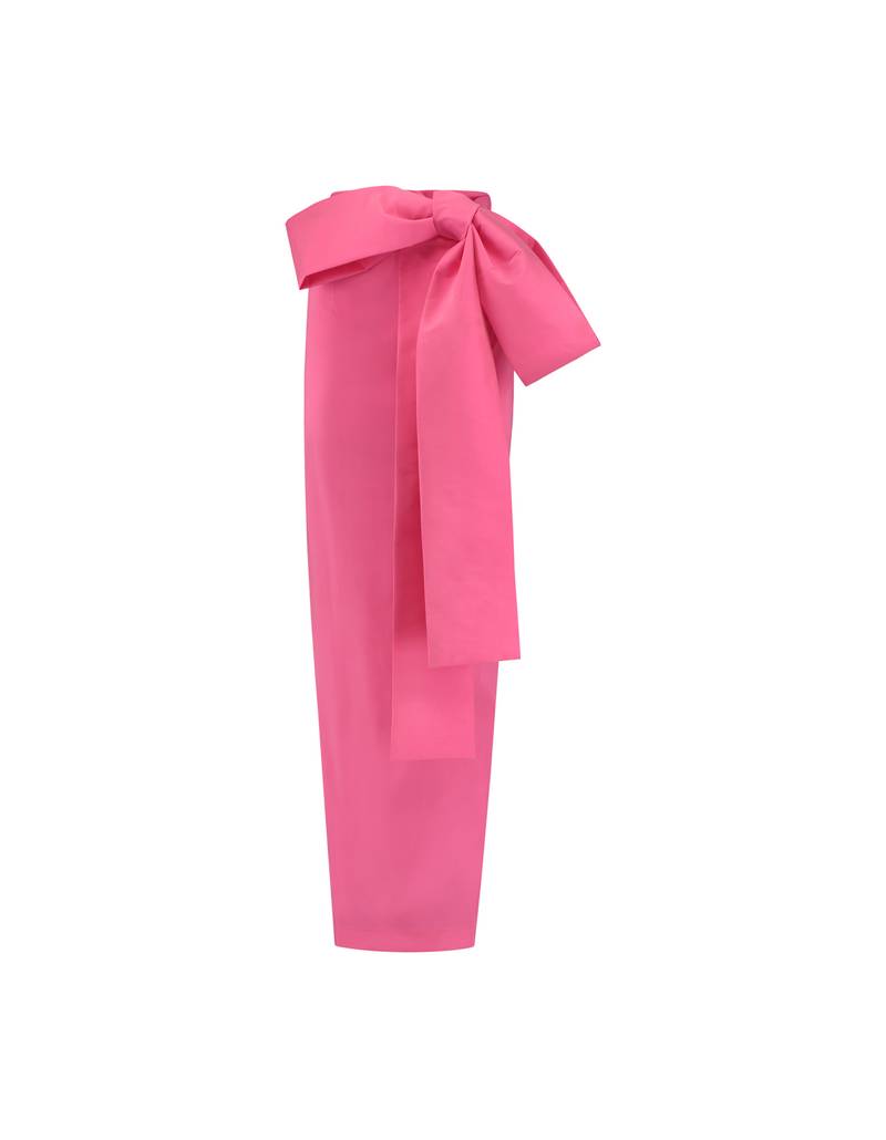 Bernadette Antwerp Short skirt Bernard in hot pink is made from taffeta fabric and features a bow around the waist.