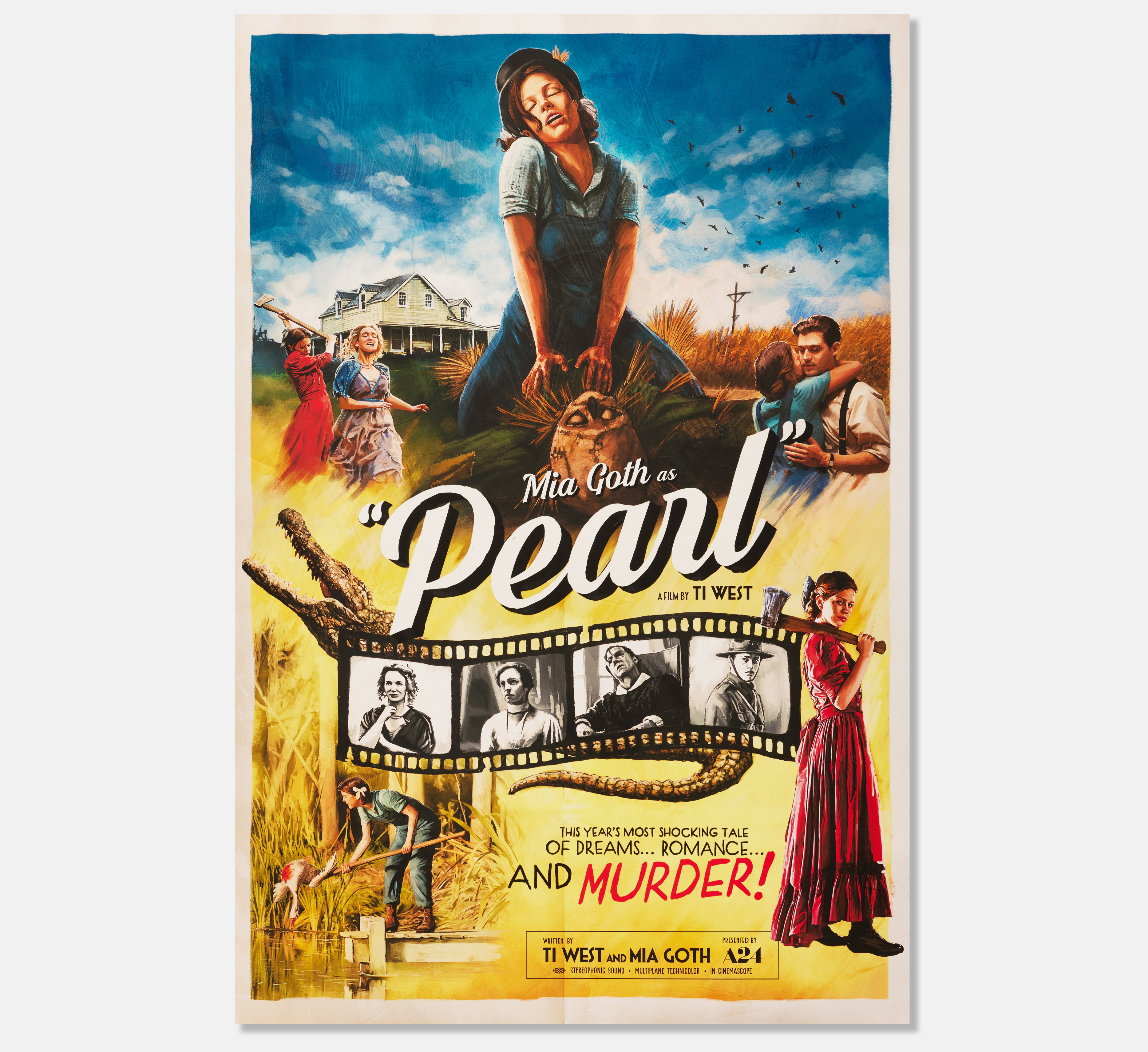 Pearl Art Print A24 Shop   20221111  A24 Pearl Poster 12313 1x1 Gray 