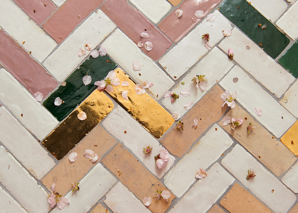zellige tile | gold natural pink | essaouira blend | clé