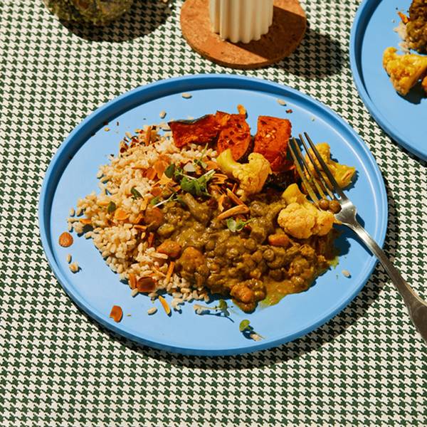 Indian Curry with Pumpkin, Lentils and Cauliflower