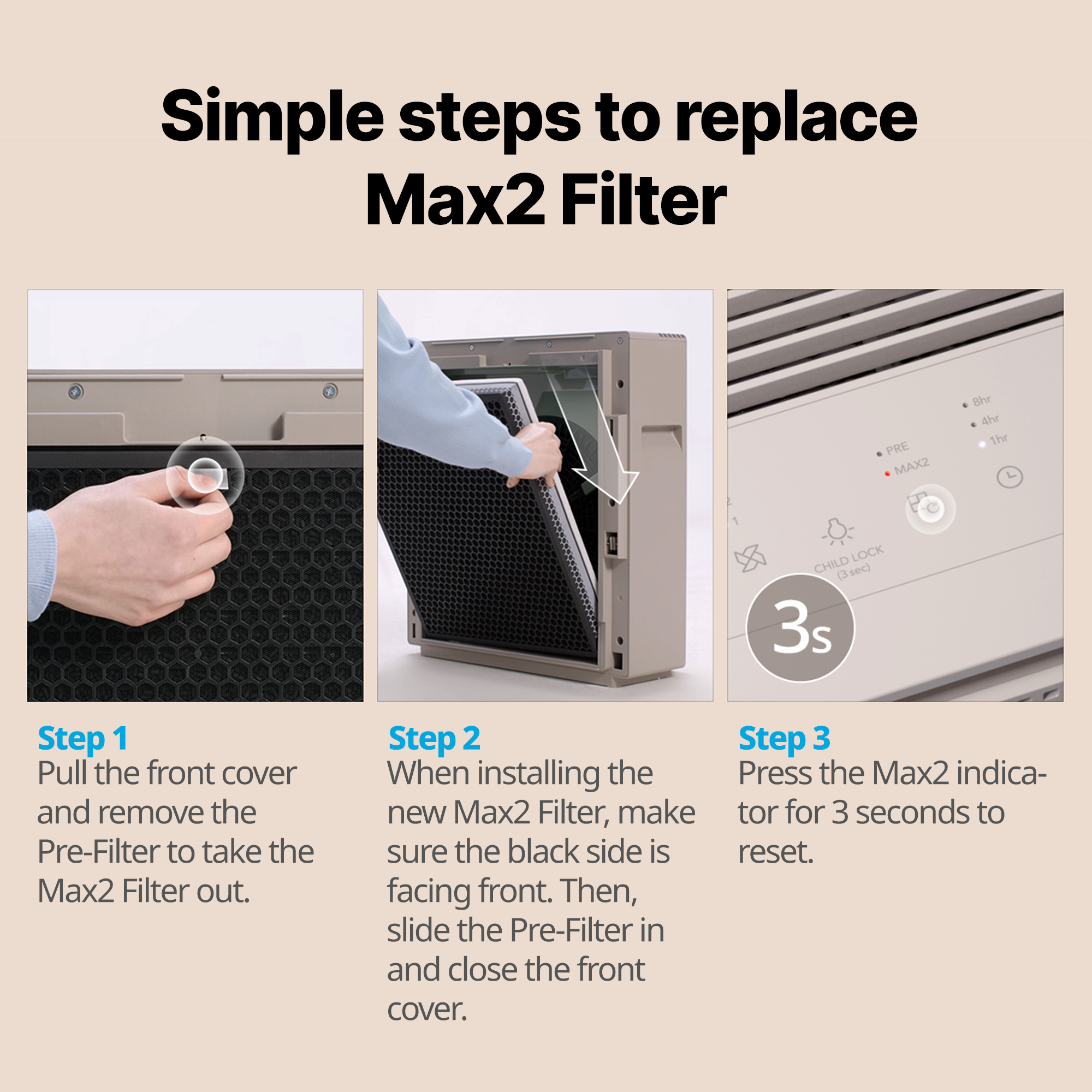 Simple steps to replace Max2 Filter