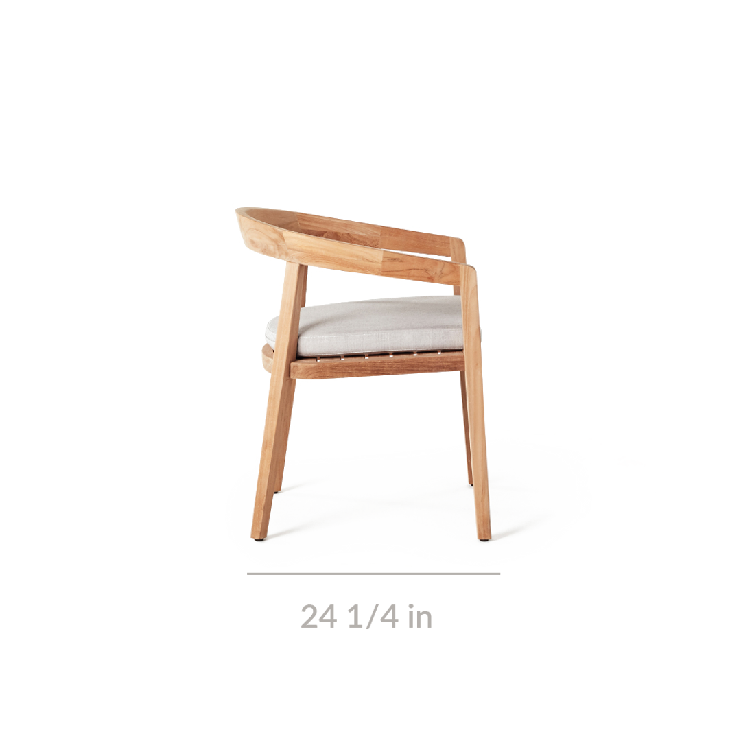 ダイニングチェア kaki CHINON CHAIR WOOD SEAT Kyoto Chair w/ Leather Seat, Unique Work — Radnor