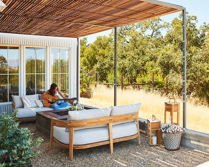 Cavallo Sofa in Teak Terra Outdoor Living