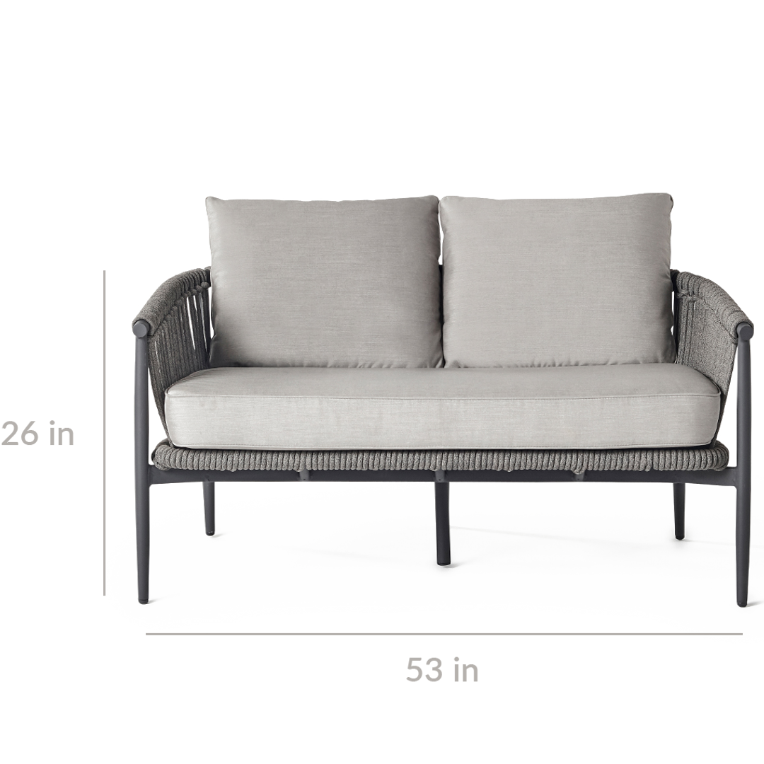 Costa Mesa Loveseat in Charcoal | Terra Outdoor Living