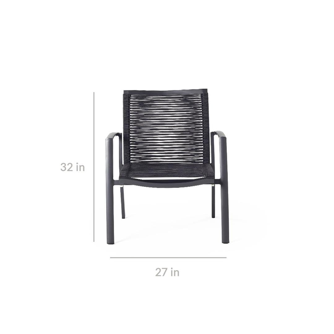 Diablo Lounge Chair in Charcoal | Terra Outdoor Living