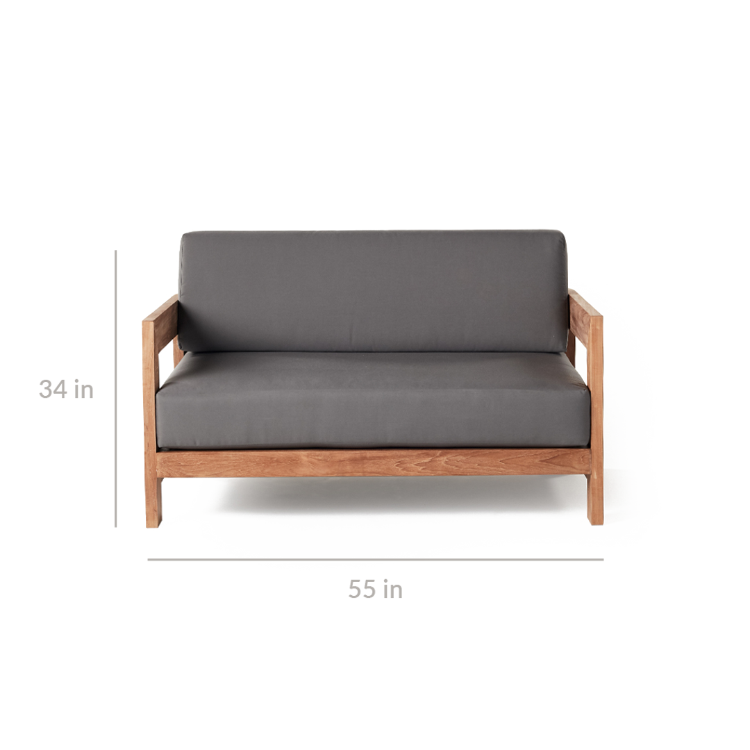 Tiburon Teak Loveseat | Terra Outdoor Living