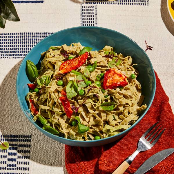 Fettuccini with Pesto & Semi-dried Tomato