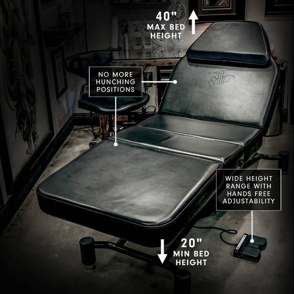 Oros Adjustable Tattoo Client Bed