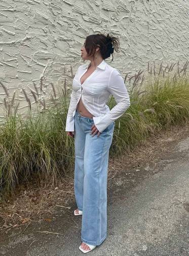 Ramos Low Rise Denim Jeans Light Wash