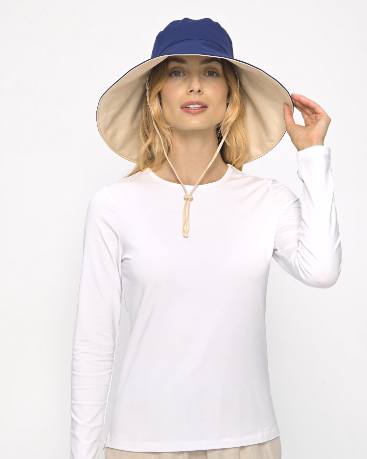 Women's Ultra Wide Brim Hat UPF 50+ | Solbari UK