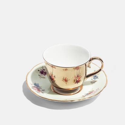 Hammersley Saucer, c.1950 and Gold Reflect Teacup