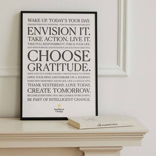 Choose Gratitude Print, Premium Manifesto Poster