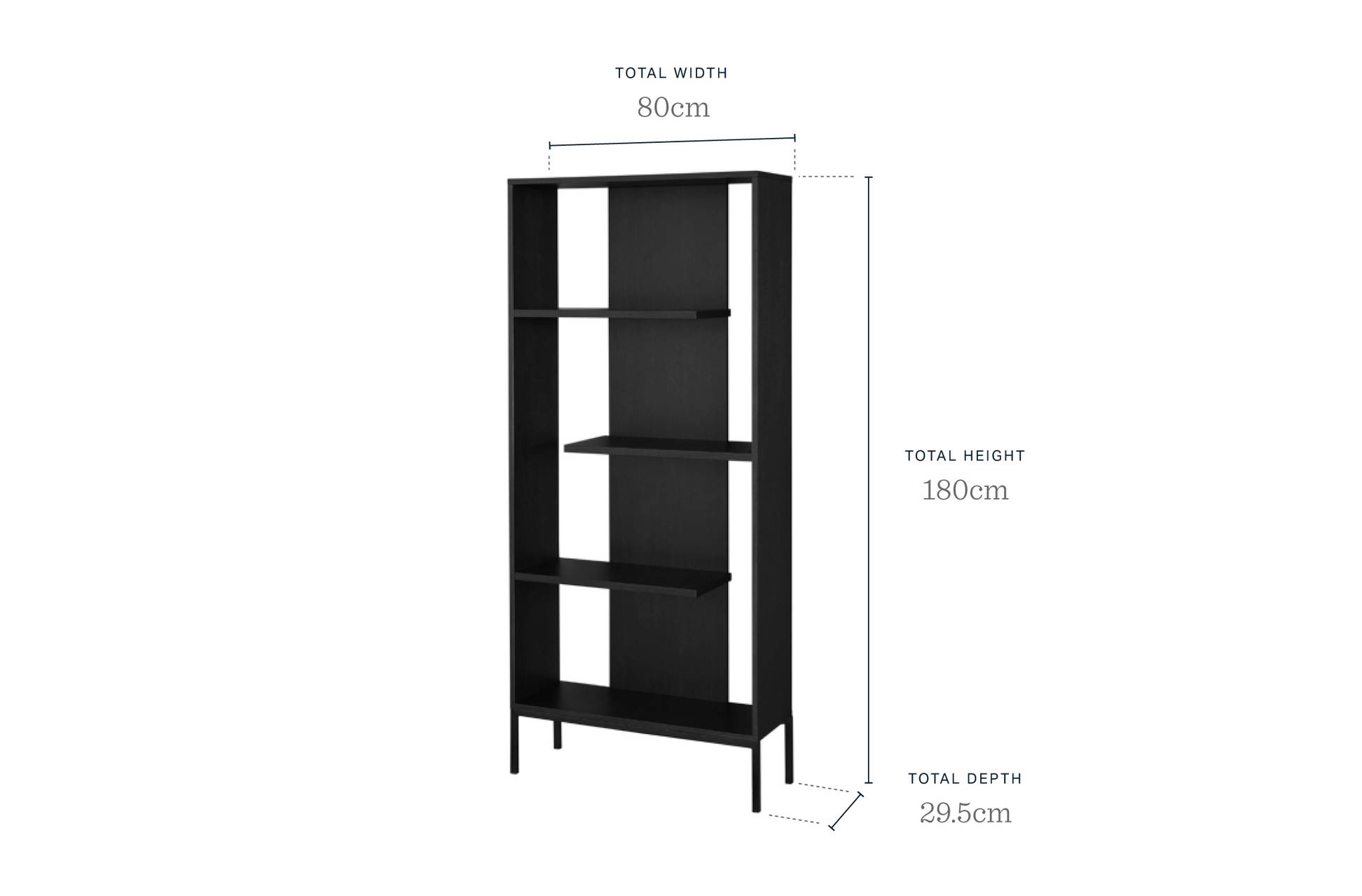 Reed Dark Walnut Tall Storage Unit With Black Legs