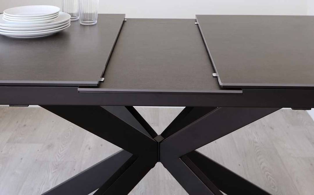 Hayden Light Grey Ceramic Extending 6 to 8 Seater Dining Table by