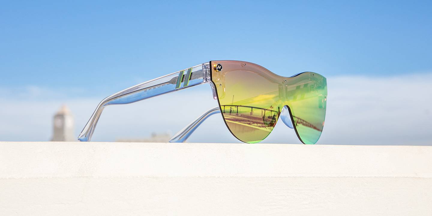 Ice Angel Single Lens Sunglasses - Crystal Clear Cat Eye Frame