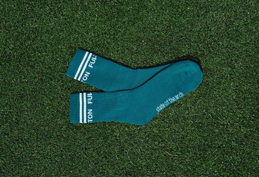 pair of green socks on grass