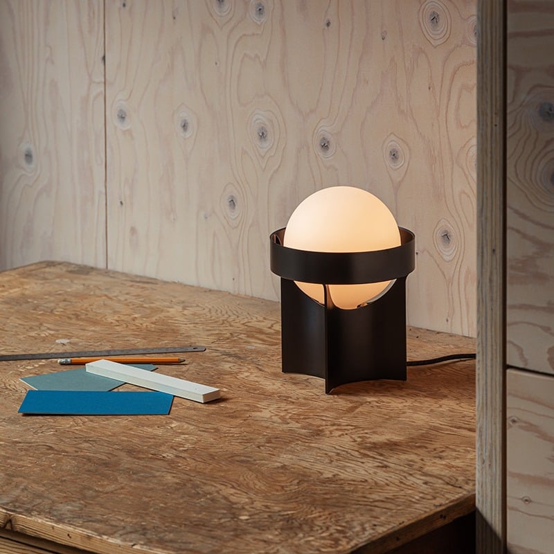 Loop Table Lamp in Dark Grey + Sphere IV | John Tree for Tala