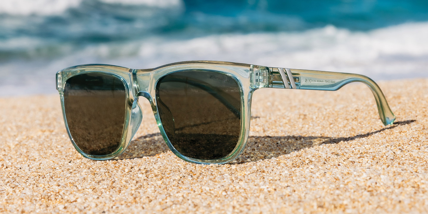 Sage Coast Sunglasses - Sage Frame with Dark Green Lens