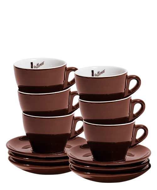 White with gold rim cup and saucer set - Espresso