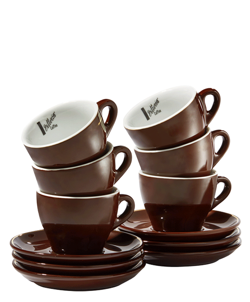 Brown cup and saucer set - Cappuccino