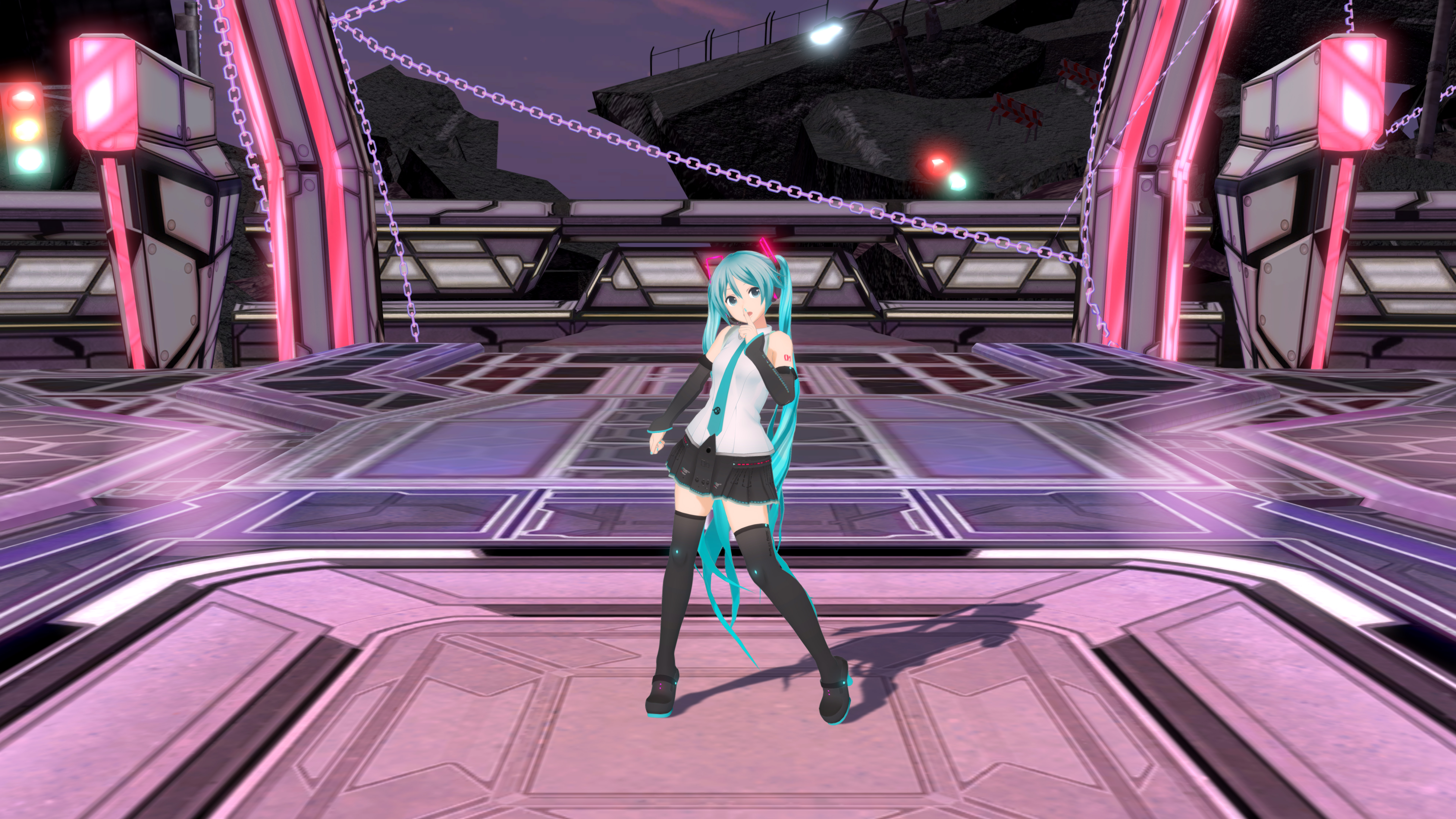 VAULTROOM VR × HATSUNE MIKU HOODIE / BLK