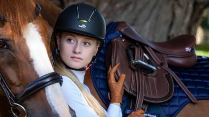 peaked riding helmets black