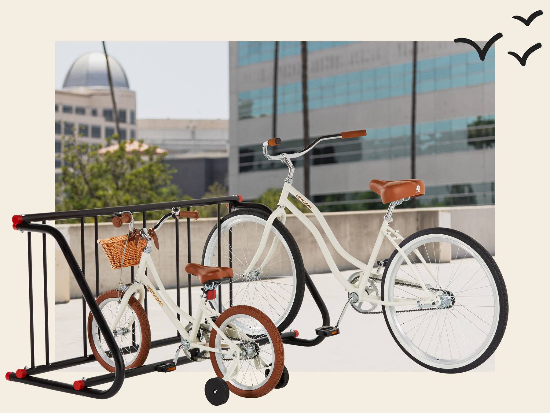 Commercial Bike Racks Stack Stash Commercial Bike Rack - 1 & 2 Sided, 5-20 Bikes | Retrospec