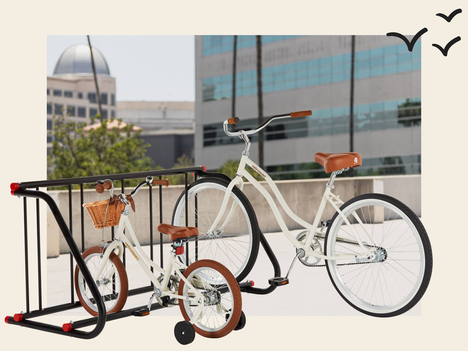 Bike Shop Rack Stash Commercial Bike Rack - 1 & 2 Sided, 5-20 Bikes | Retrospec