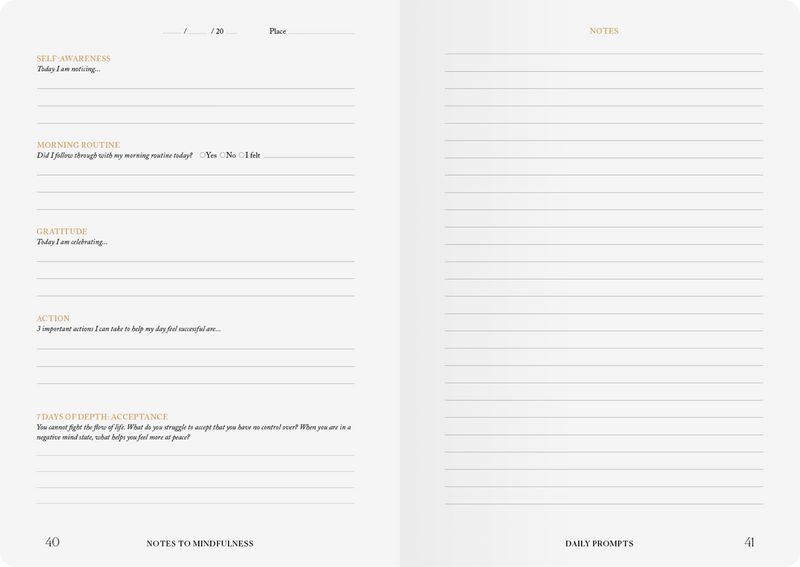 Notes to Mindfulness Journal | Intelligent Change x Chelsea Kauai