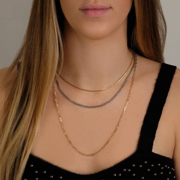 Stone and Strand Bold Bead Chain Necklace