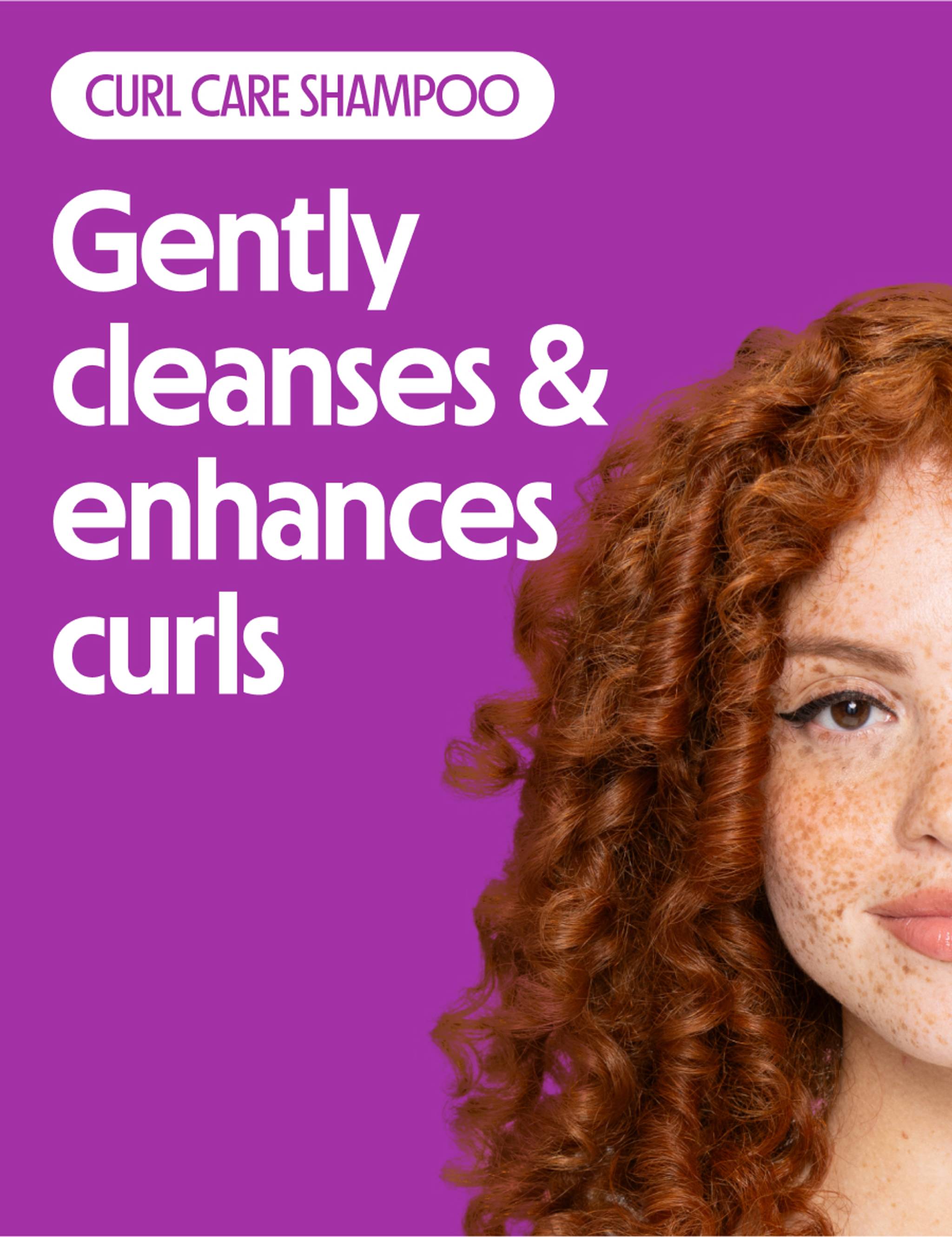 Gently cleanses and enhances curls
