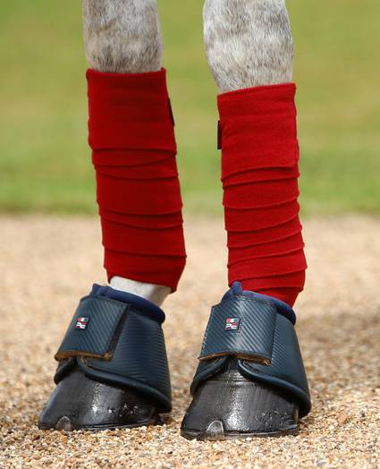 Horse Polo Fleece Bandages Burgundy
