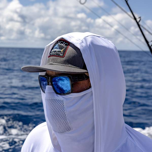 Pelagic Defcon Long-Sleeve Fishing Hoodie for Men - White - S