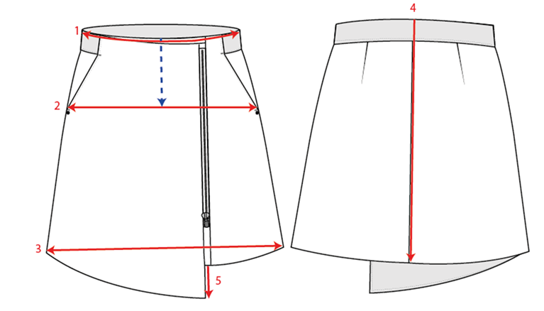 WRAP WOOL BLEND SKIRT - CLEARANCE
