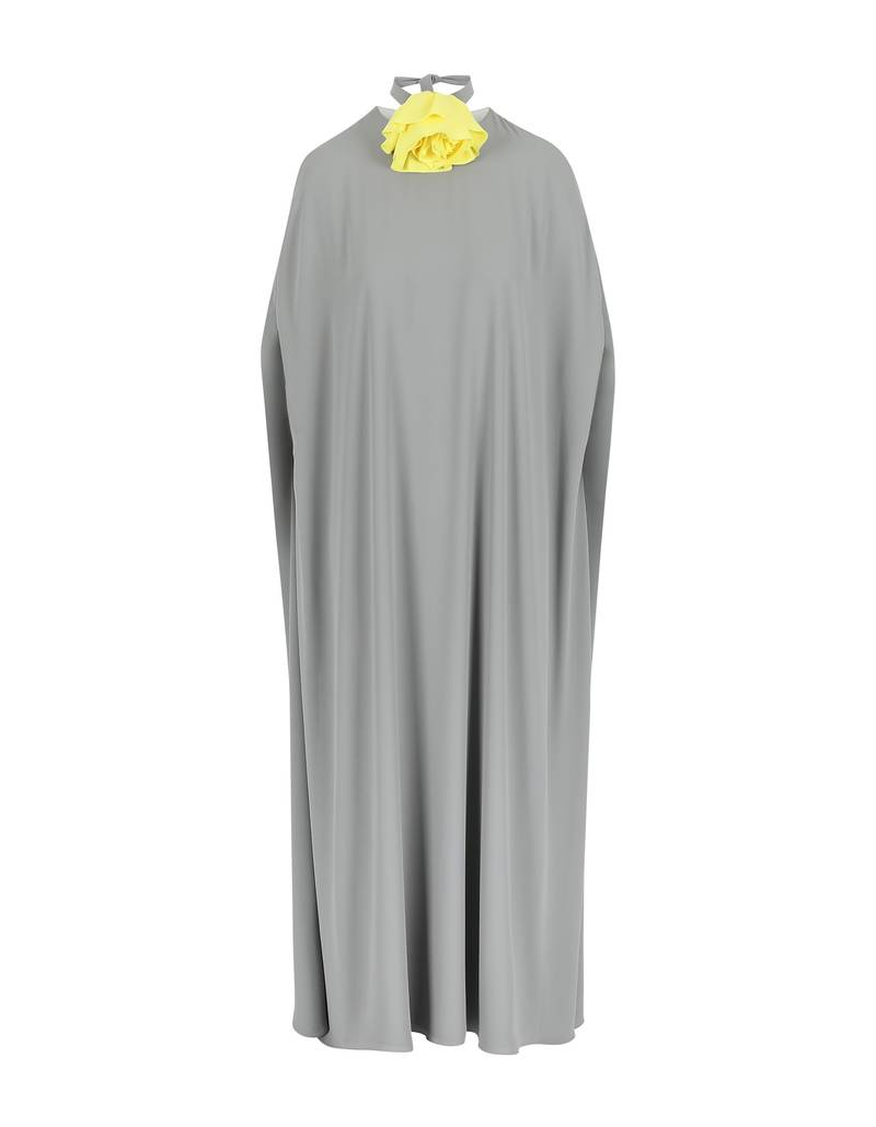 Bernadette Antwerp dress Eleonore in grey is cut from soft fabric and is floor-length. Georgette draping.