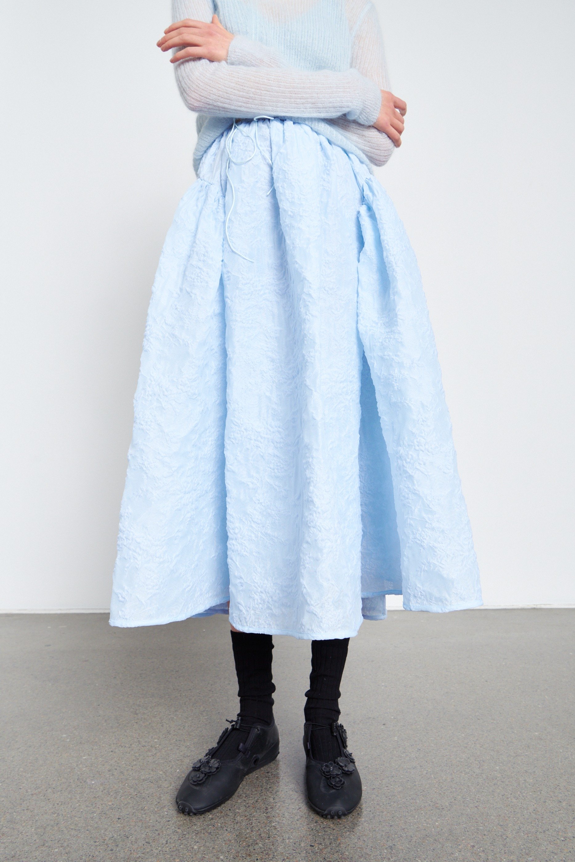 FATOU | SKIRT AMBLESIDE MATELASSÉ LIGHT BLUE