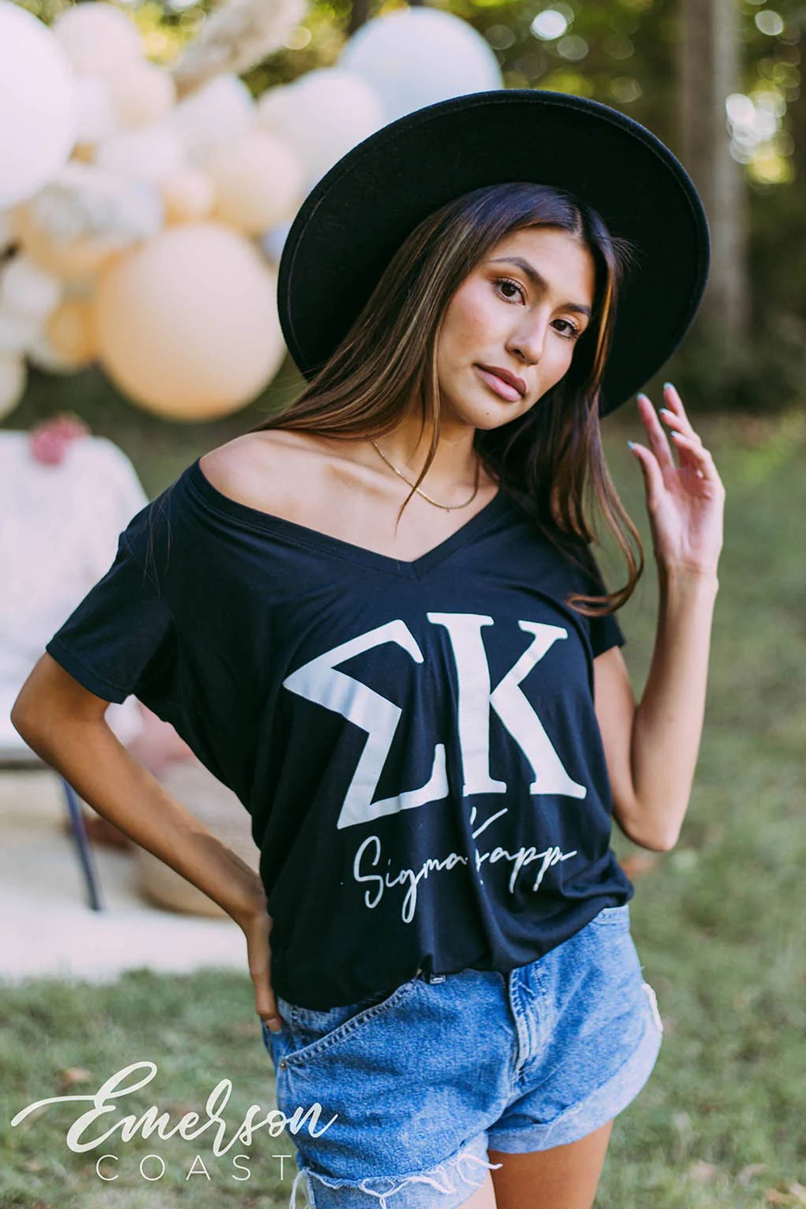 Chi Omega Make A Wish Jersey Tee - Emerson Coast