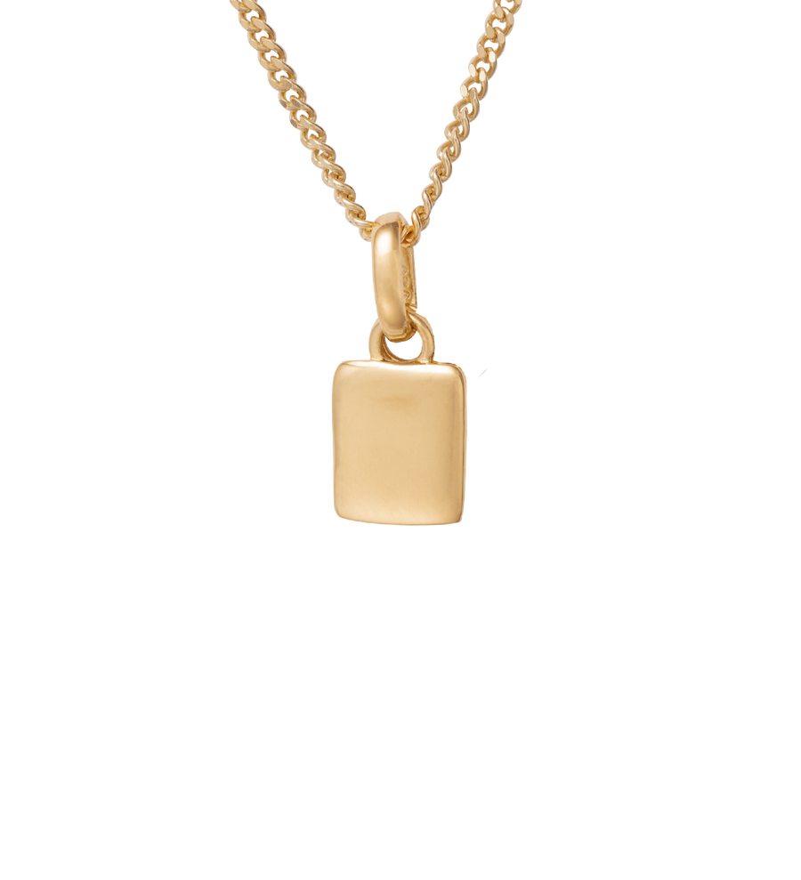 ENGRAVABLE BIRTHSTONE NECKLACE (18K GOLD VERMEIL)