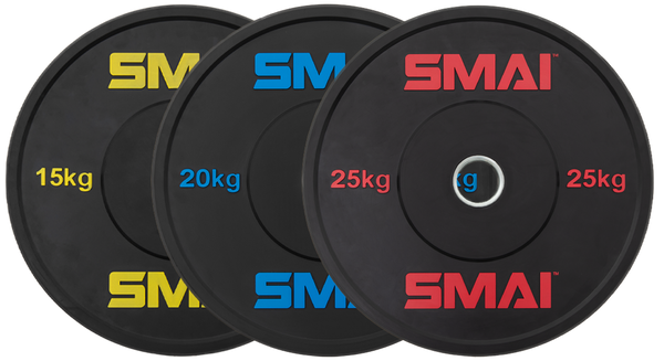 140kg HD Bumper Plate Set Inc 20kg Barbell