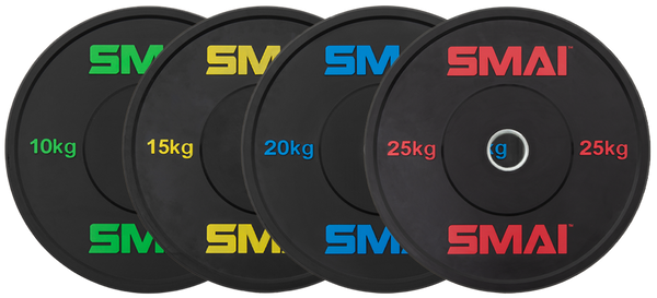 155kg HD Bumper Plate Set Inc 15kg Barbell