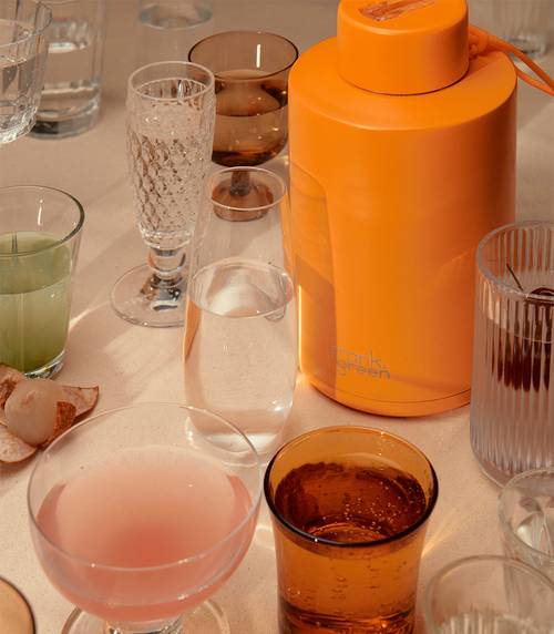 Ceramic Reusable Bottle with Straw Lid - Extra Large 68oz / 2,000ml
