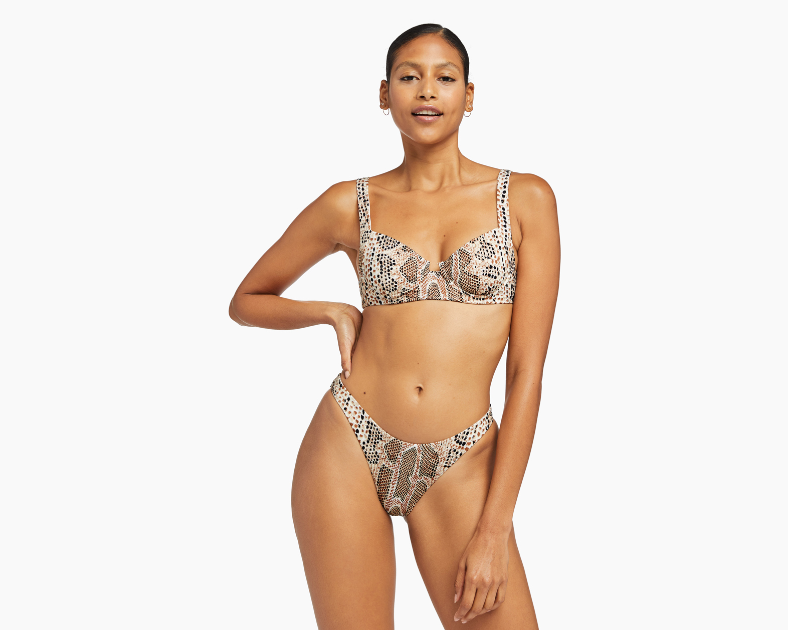 Demi Underwire Top - Mojave Snake