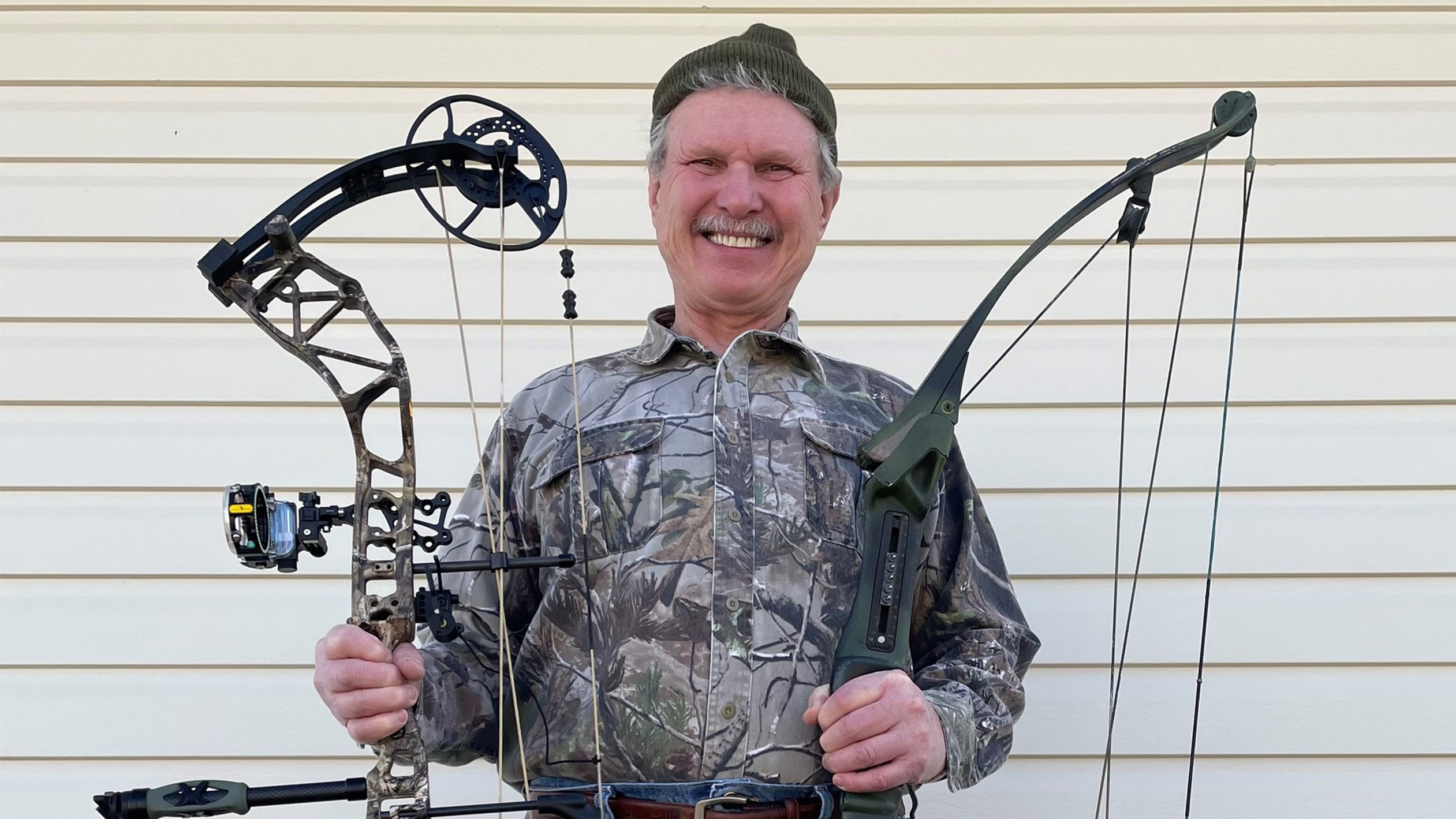 Chuck Adams with Bear Archery Alaskan Compound Bow