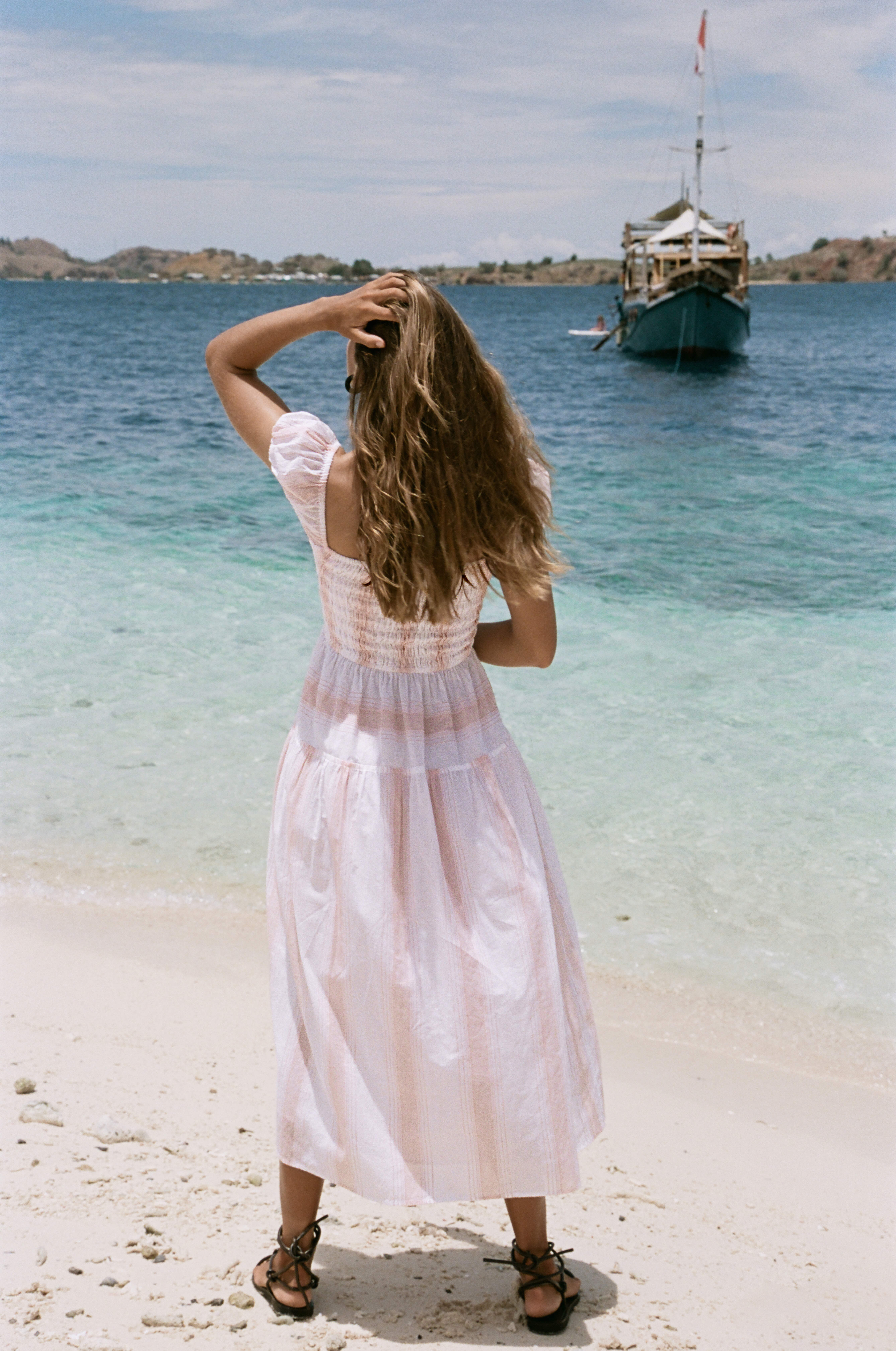 Vidia Dress - Nude Stripe
