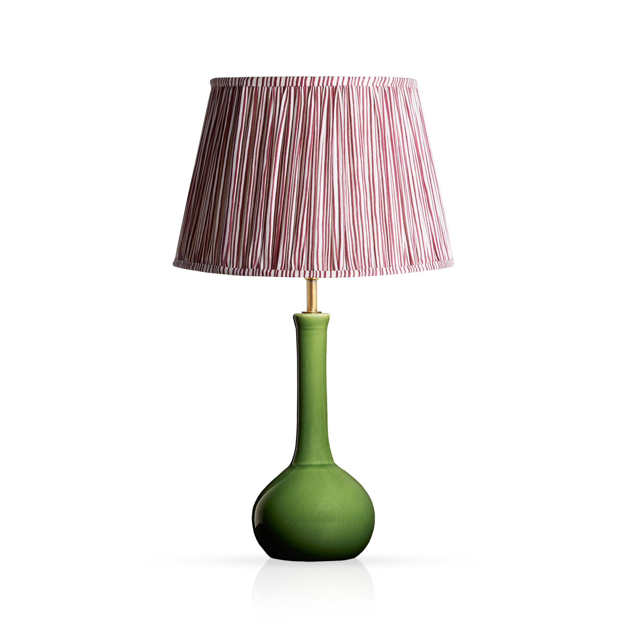 Green bedside store table lamps