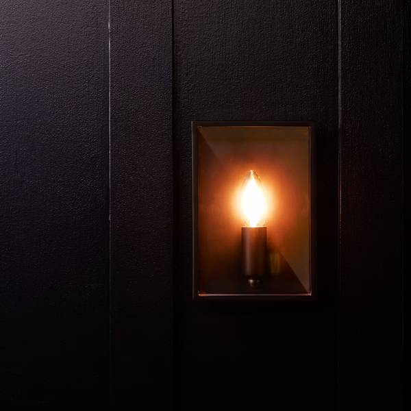 Ursula Wall Light In Brass With A Black Hood