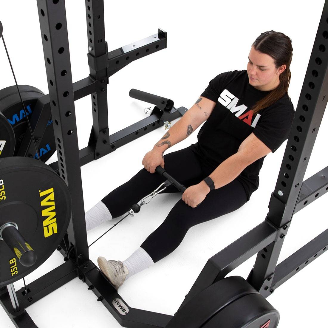 Half Power Rack Cable Weightlifting Package